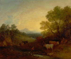 Landschaft mit Vieh
